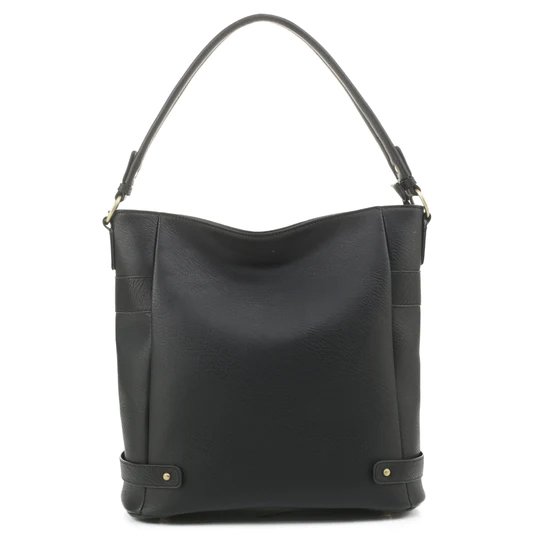 JESSIE & JAMES SELINA HOBO CONCEALED CARRY HANDBAG 13.25 H X 13 W X 5.4 D ( BLACK ) - JESSIE_JAMES