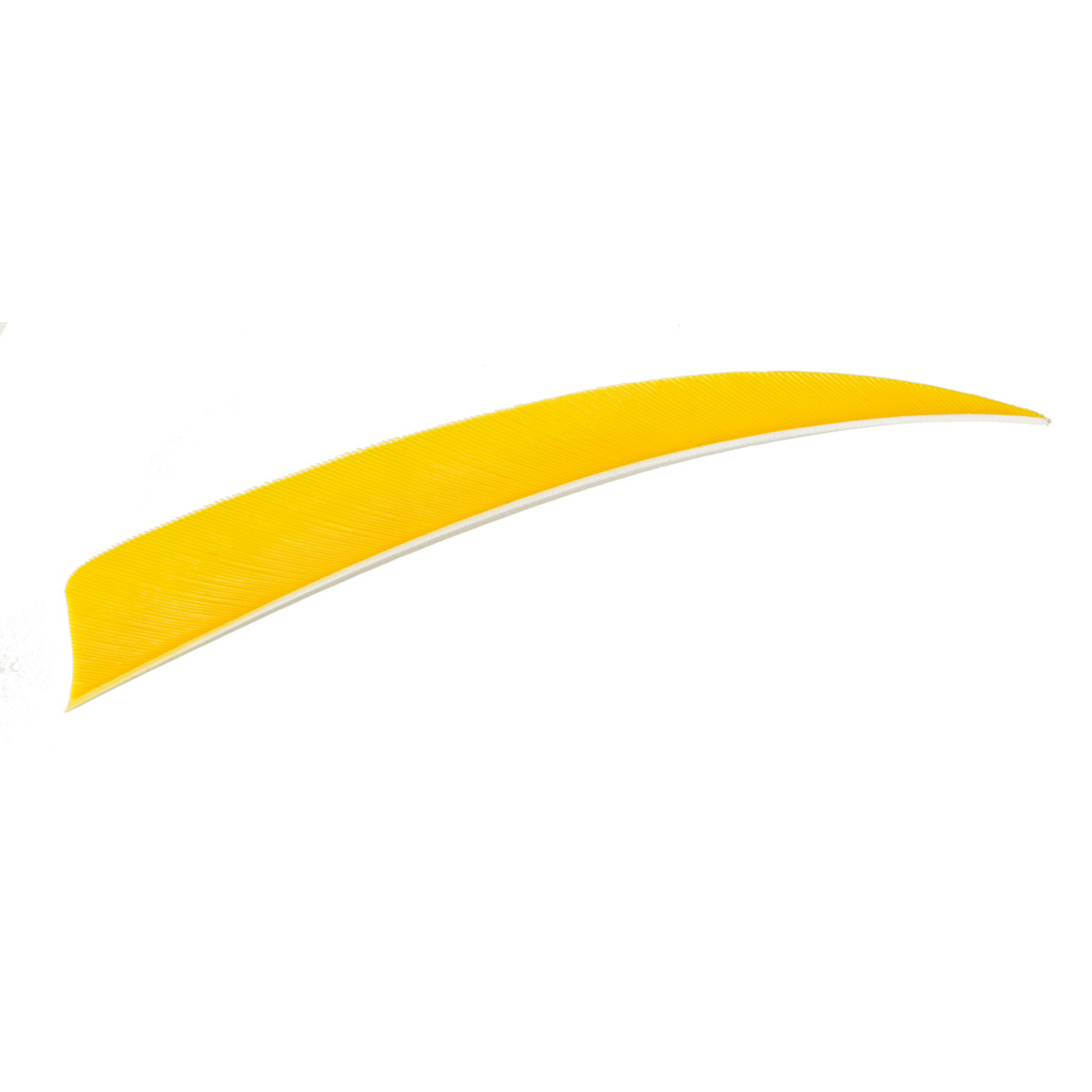 Trueflight 1604 Shield Cut Feathers Yellow 4" LW 100 Pack