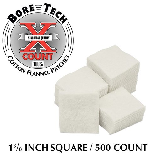 Bore Tech PATCH 1 3/8IN SQUARE 500/BAG - Bore Tech - .243 Cal