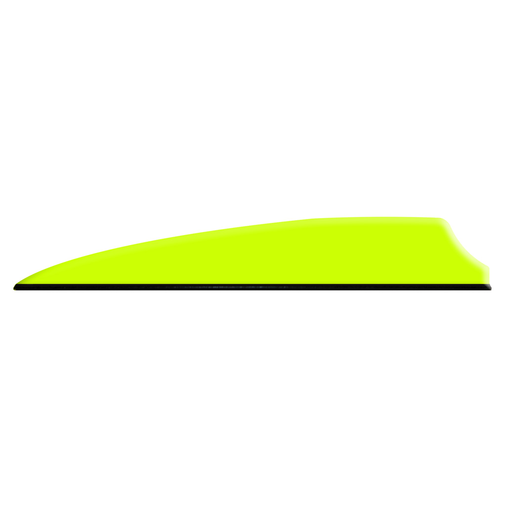 Q2i Q07046 Fusion X-II Vanes Neon Yellow 3" 100pk Shield Cut Design