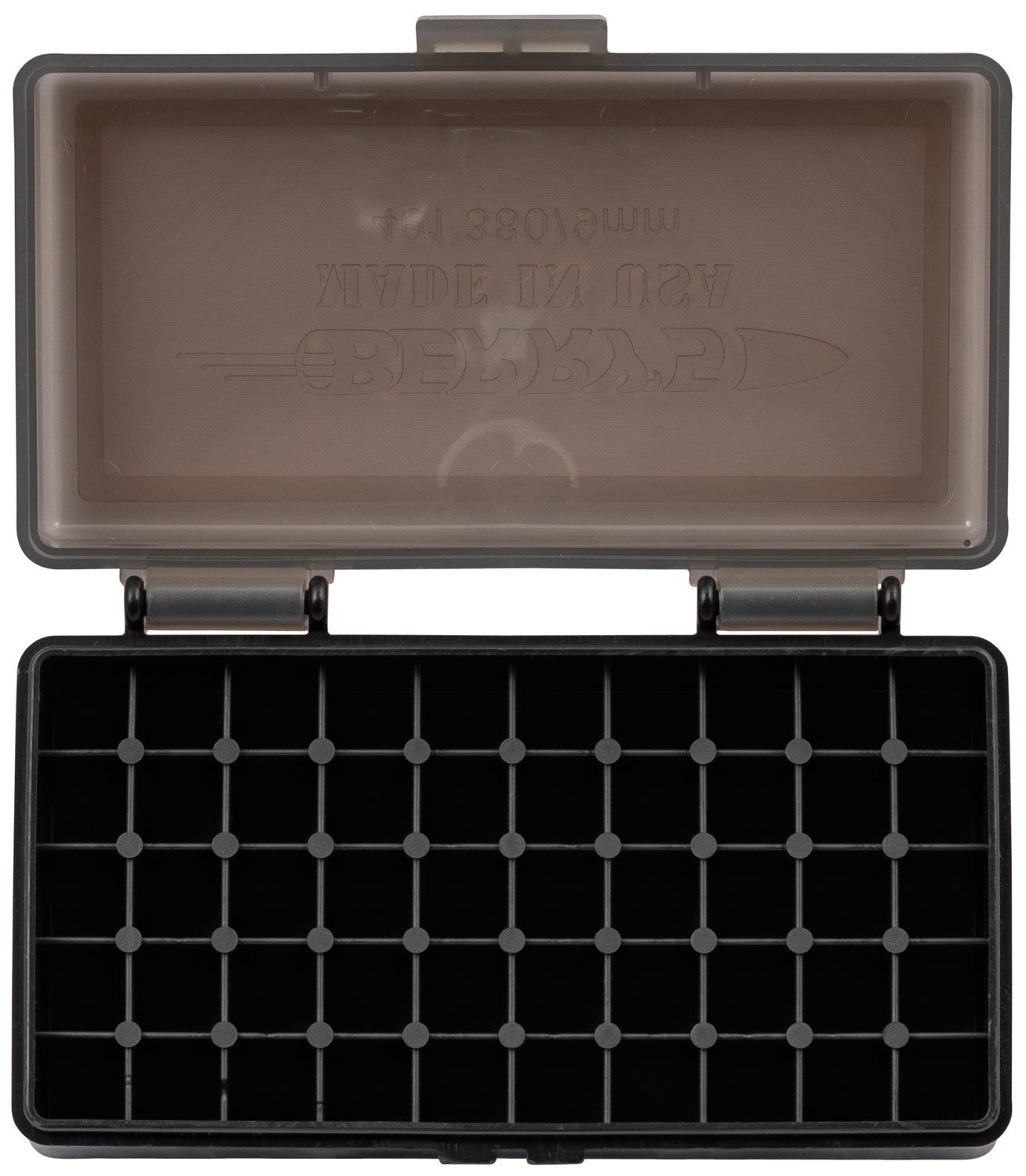 Berry's Ammo Box #401 - .380 cal/9mm 50/rd Smoke/Black - Berry's Mfg - AMMO BOX
