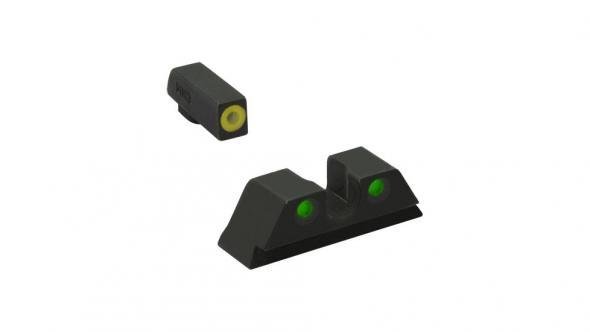 Mepro Light 417703121 Hyper-Bright Sights Yellow Front/Green Rear