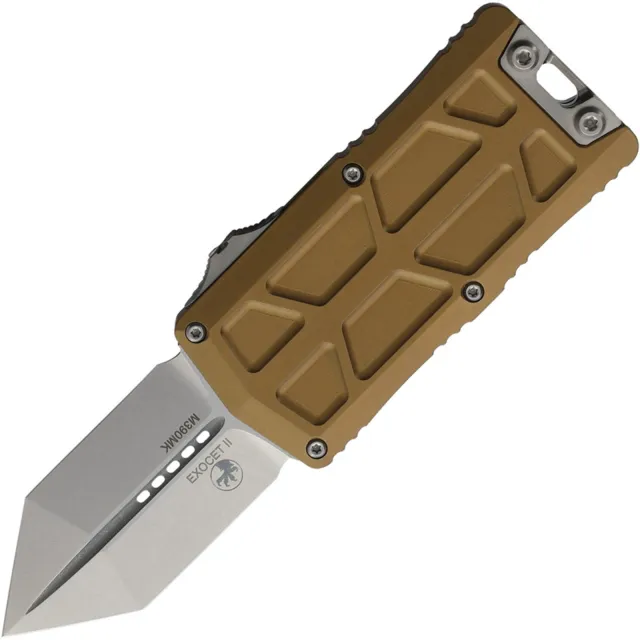 Microtech Exocet II Spartan 2.34 In Stonewash Tan Aluminum Handle