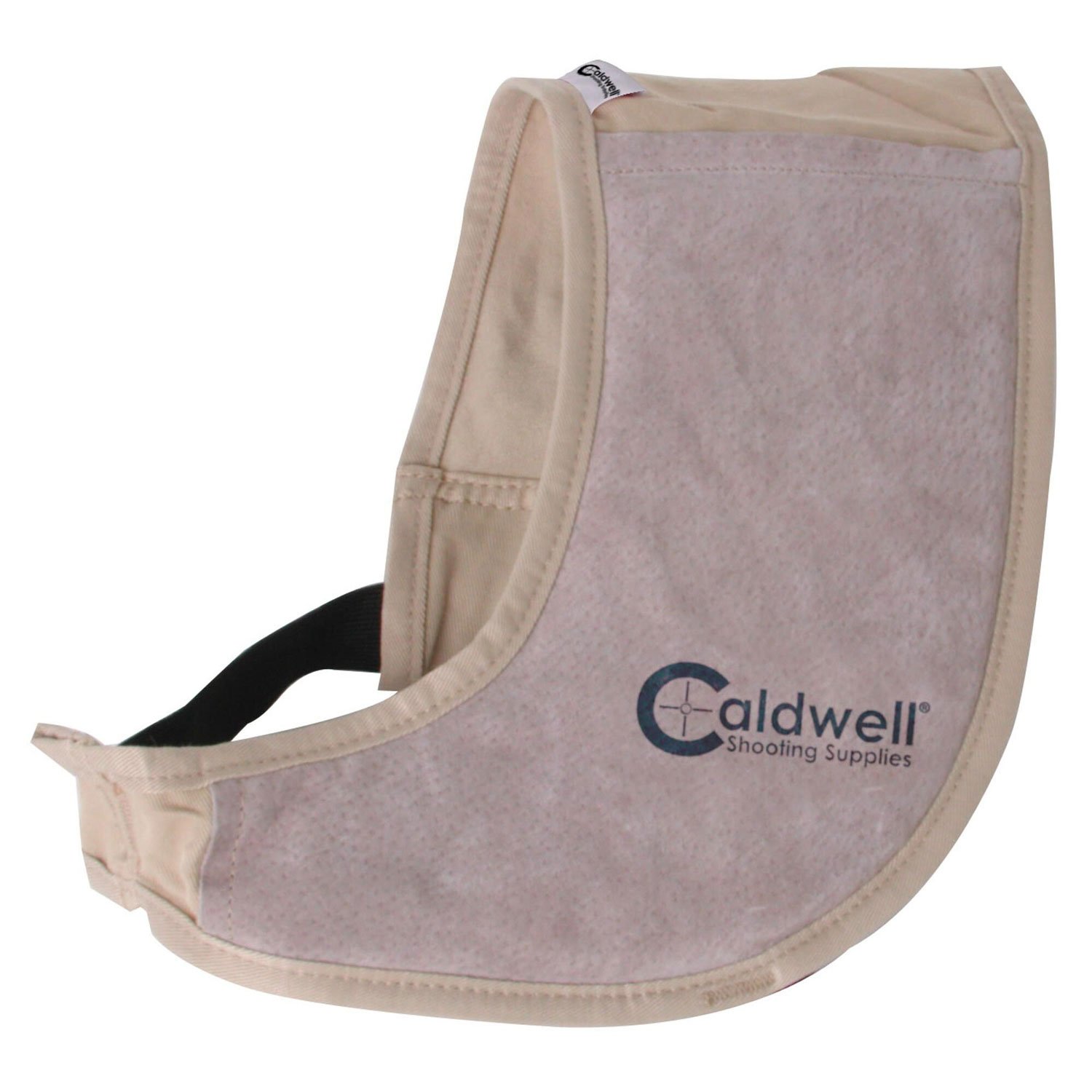 Caldwell 350010 Ambidextrous Field Recoil Shield, Tan Cloth & Leather Pad, Lightweight, Energy-Absorbing
