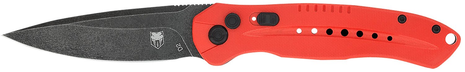 CobraTec Knives REDDIABLOAUTO Diablo 3.50" Folding Black Stoashed D2... - CobraTec Knives