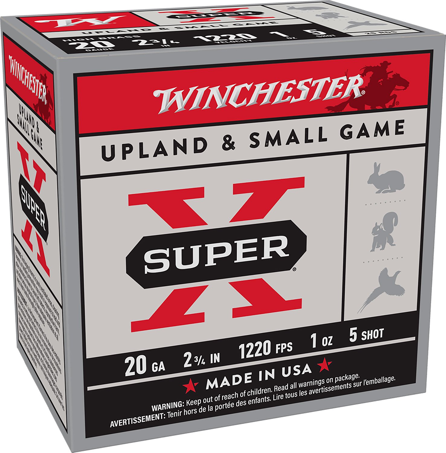 Winchester Ammo X205 Super X 20 Gauge 2.75" 1 oz 1220 fps 5 Shot - Winchester - 20 Gauge