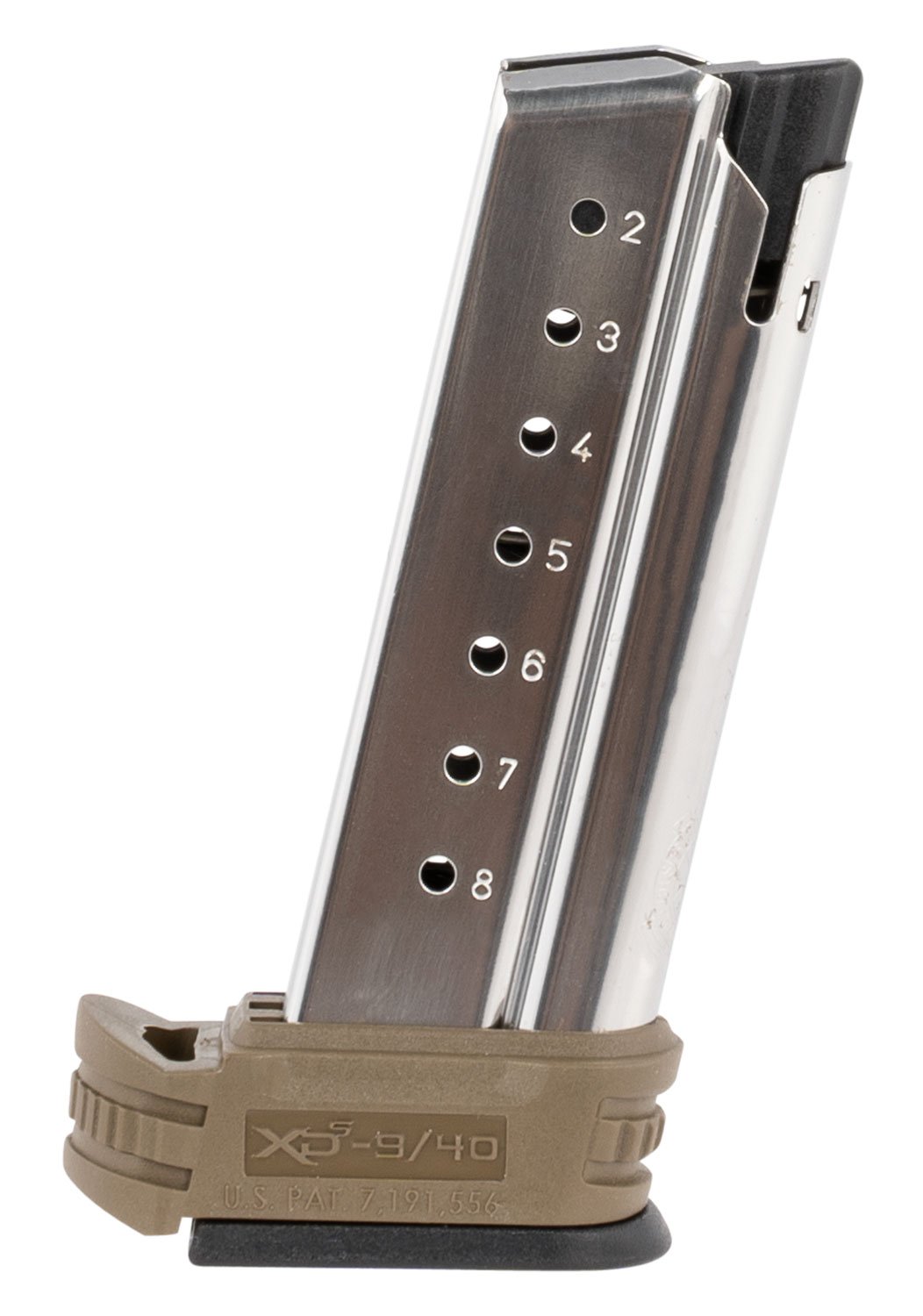 Springfield Armory XDS0908DE 9mm 8rd Magazine SS/FDE Extension Sleeve