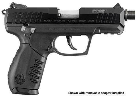 Ruger SR22 .22 LR Pistol Black Threaded Barrel