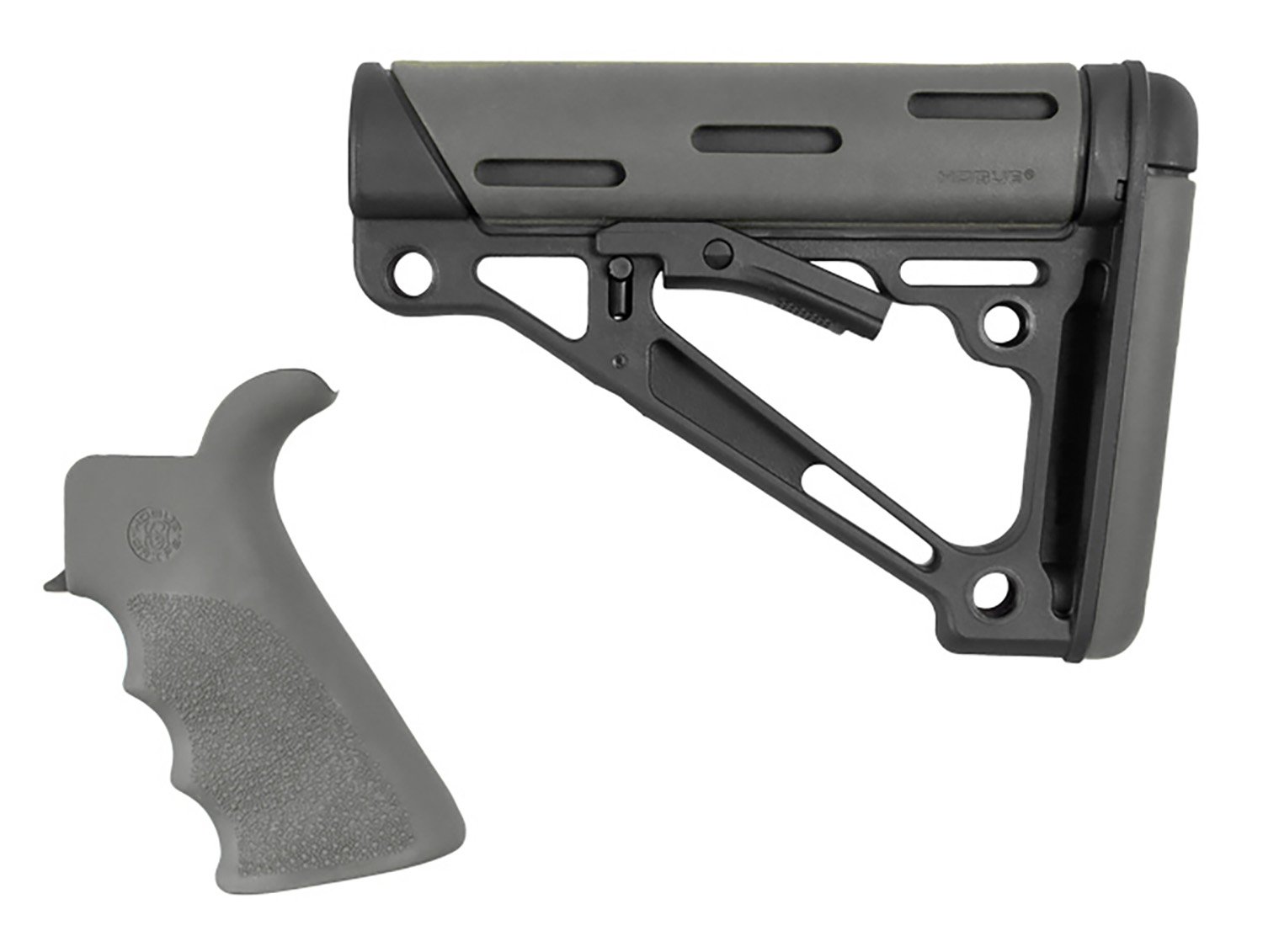 Buy Hogue OverMolded AR-15 Kit Grey w- Grip and Buttstock online