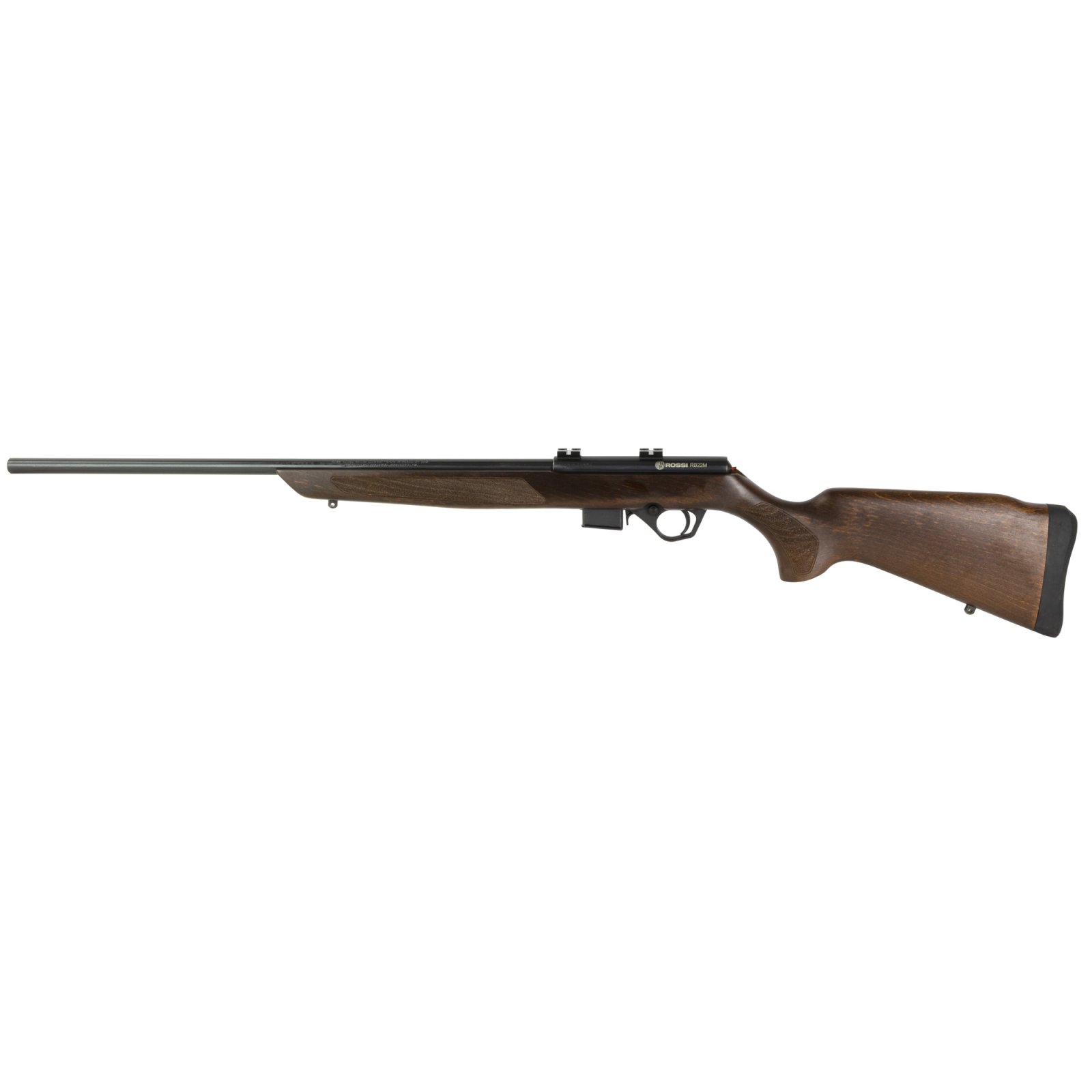 Rossi RB22W2111WD Bolt Action 22 Mag Rifle, Matte Black, Wood Stock, 21" Barrel