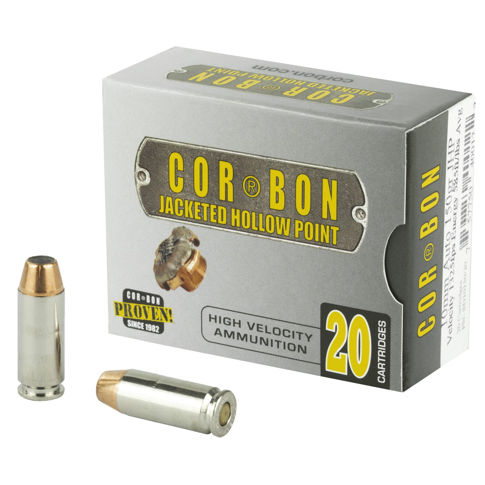 Corbon 10150 10MM 150 Grain JHP Ammo, 20 Rounds, Self Defense - Corbon - 10MM