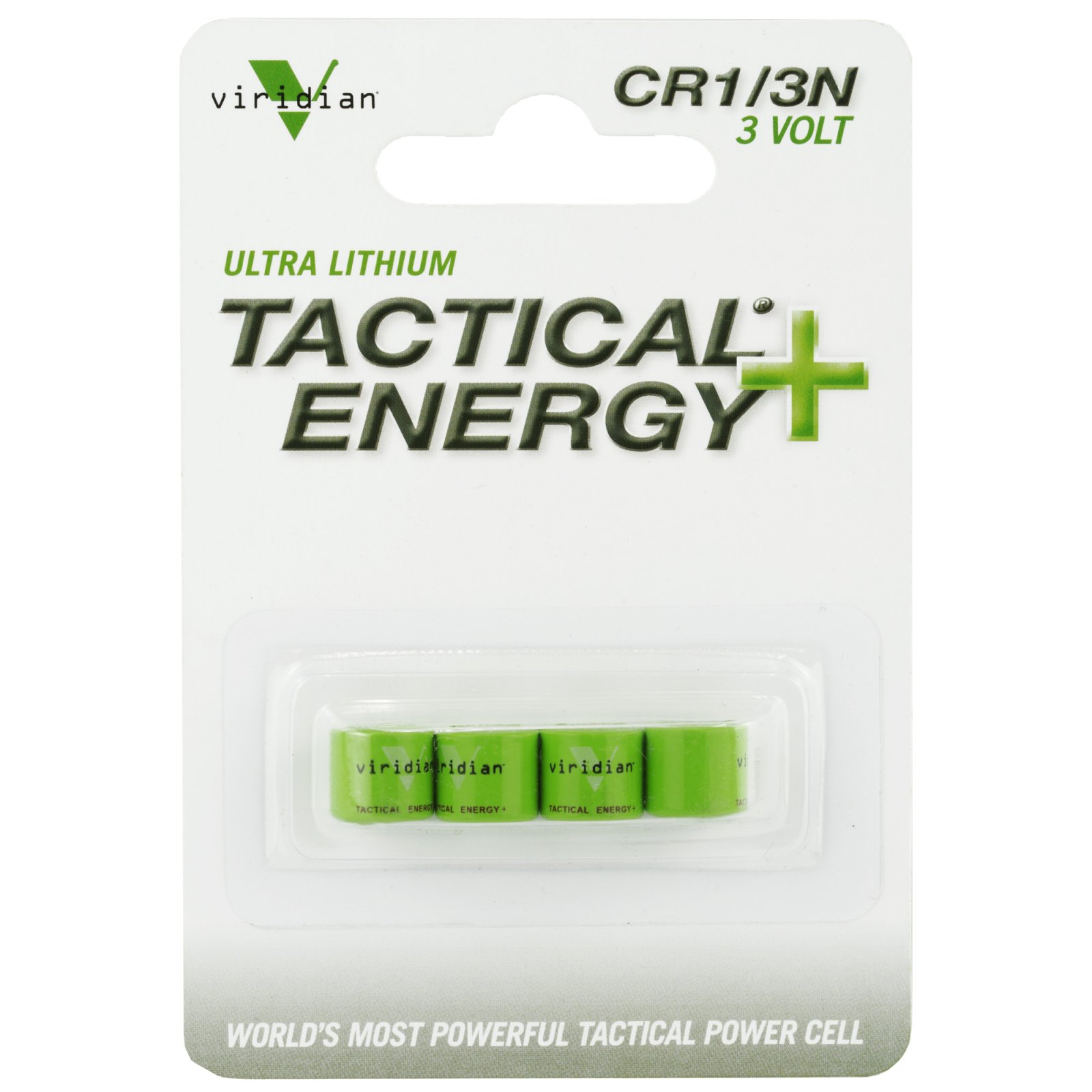 Viridian 3500002 1/3N Batteries Tactical Energy Green 3.0 Volts (4) Single Pack