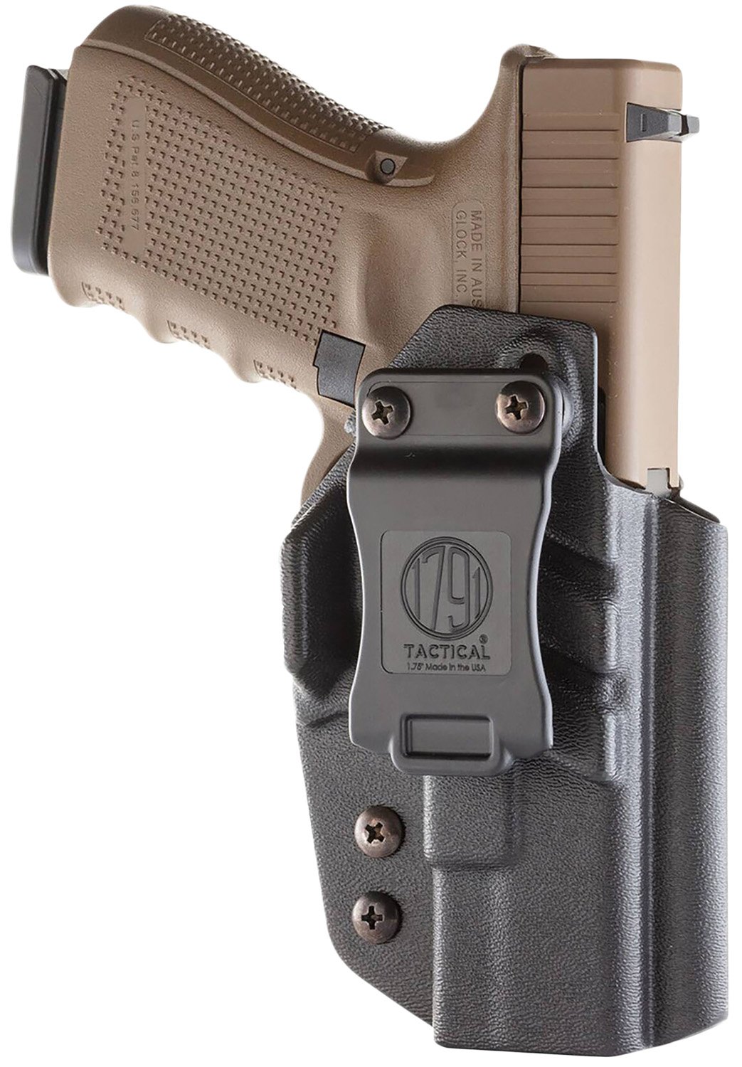 1791 Gunleather TAC-IWB-GLOCK-BLK-R Kydex IWB Holster Glock Black RH - 1791 Gunleather - BLACK