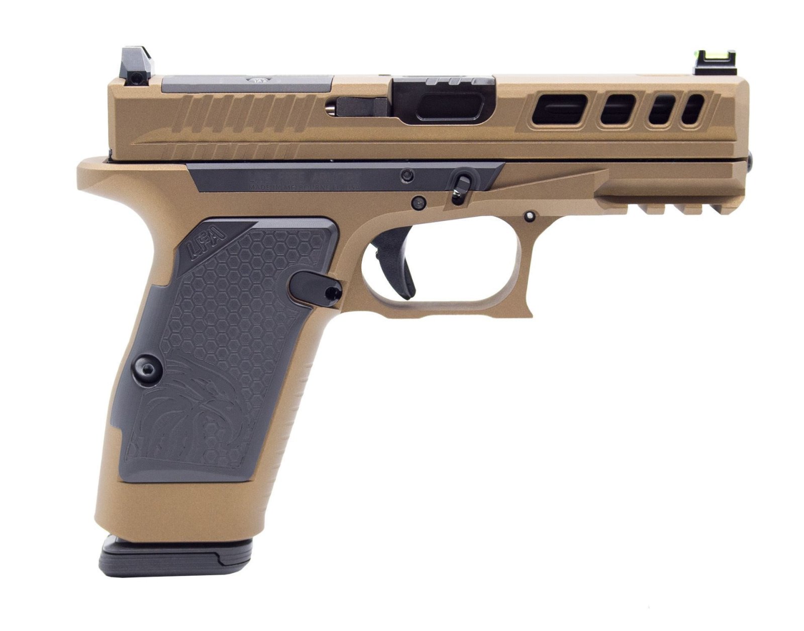 LFA LF AMPX Pistol G19X Frame 9mm 3.9 in. Barrel 17Rd Burnt Bronze - Live Free Armory