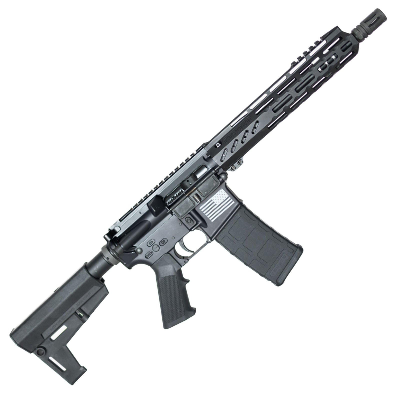 FOSTECH TECH STYKER HGA 5.56 10.5IN BBL 10IN MACH 2 HANDGUARD SHOCKWAVE BRACE A2 GRIP BLACK
