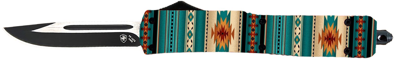 Buy Templar MSBT331 Slim OTF Knife Teal Saddle Blanket 3.1" Black Blade online