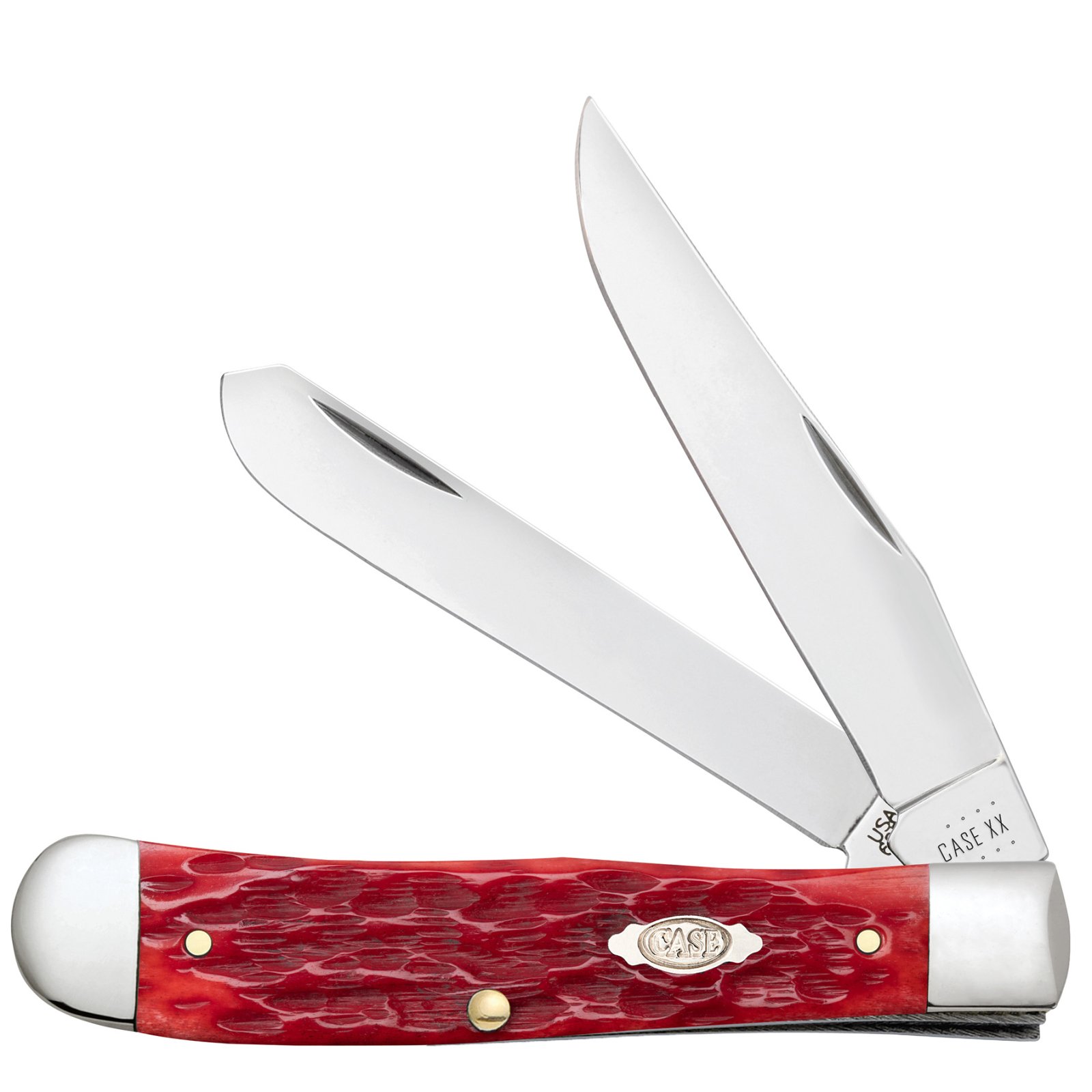 Dk Red Bone peach seed CS Trapper W/clip clip and spey blades