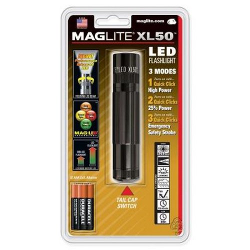 Maglite XL50 LED Flashlight 139 Lumens Black