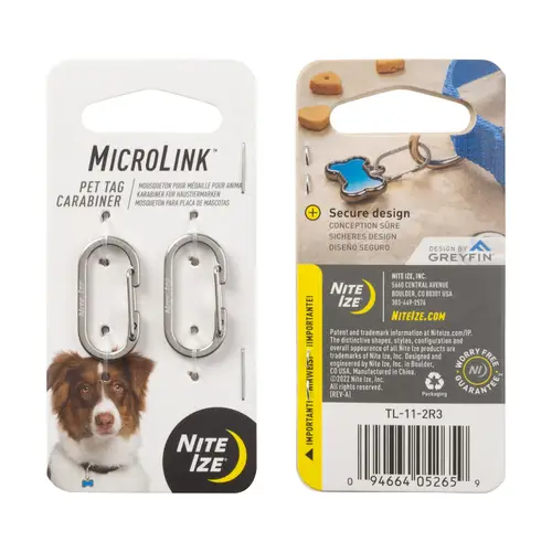Buy Nite-Ize Microlink Pet Tag Carabiner 2-Pack Keychain Clips online
