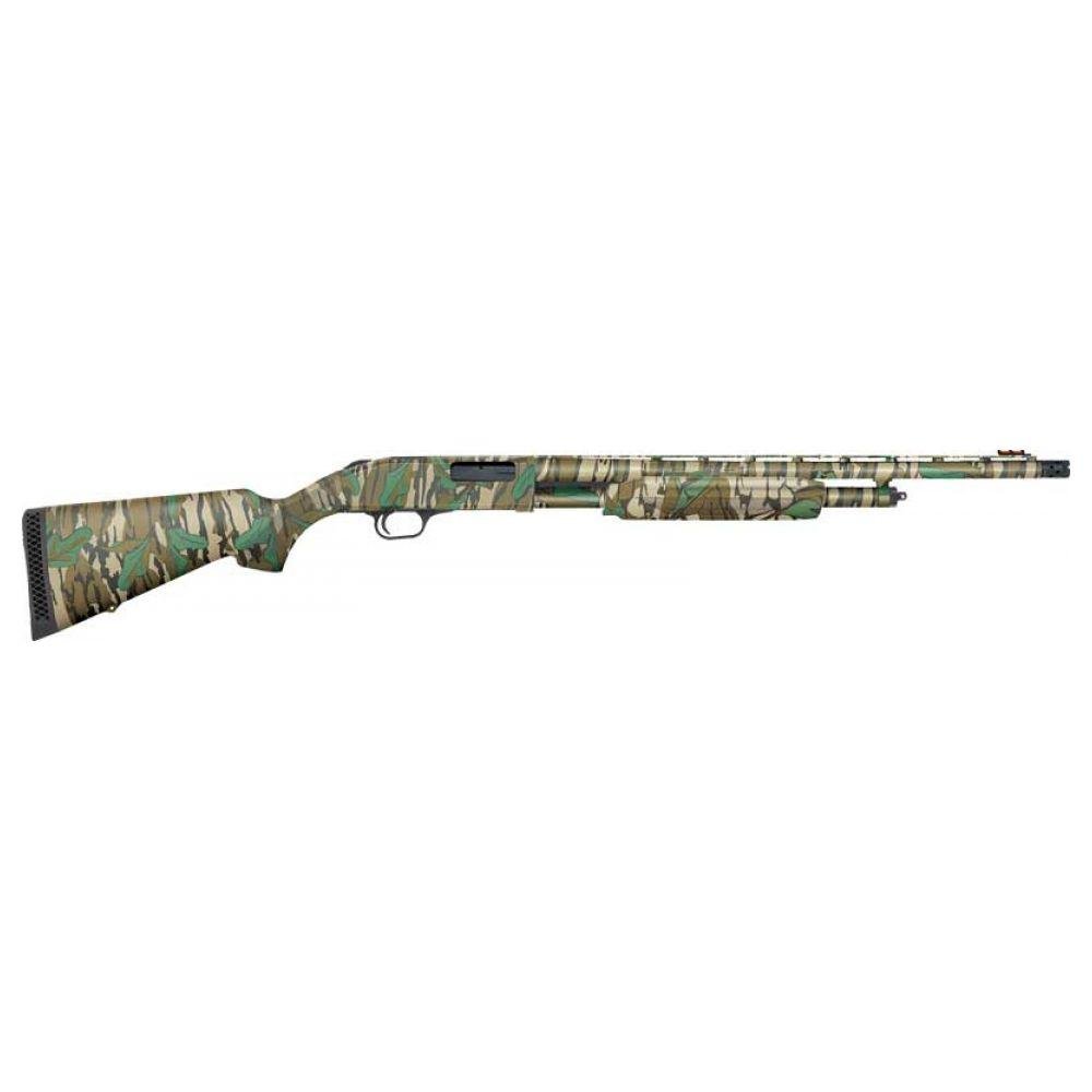 Mossberg 54337 500 Turkey 20 Gauge 5+1 3" 22" Vent Rib Barrel, Optic Cut Receiver, Fiber Optic Front Sight, Mossy Oak Greenleaf, Synthetic Furniture, X-Factor Ported Choke Tube - Mossberg - 20 Gauge
