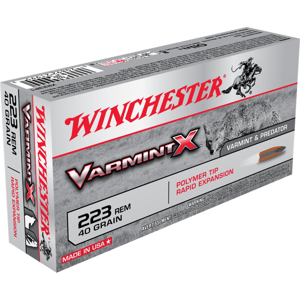 Winchester Varmint X .223 Rem 40 Grain Polymer Tip 3600 fps 20 Rounds - Winchester - POLYMER TIP RAPID EXPANSION
