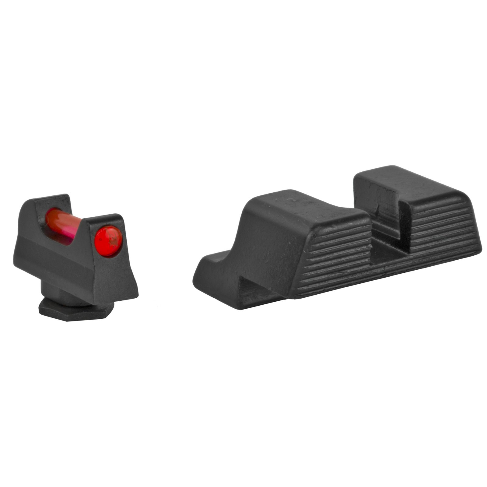 Trijicon 601029 Glock 42/43/43x Non-Illuminated Sight Set, Red Fiber Optic Front, Black Rear
