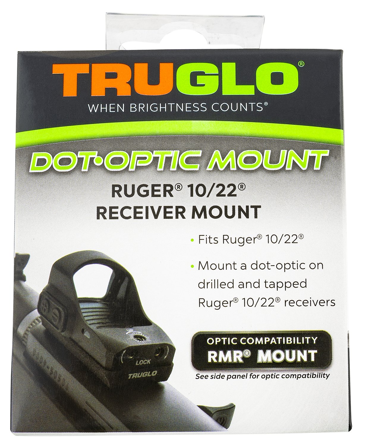 TruGlo Dot-Optic Mount for Ruger 10/22 - Red Dot Compatible