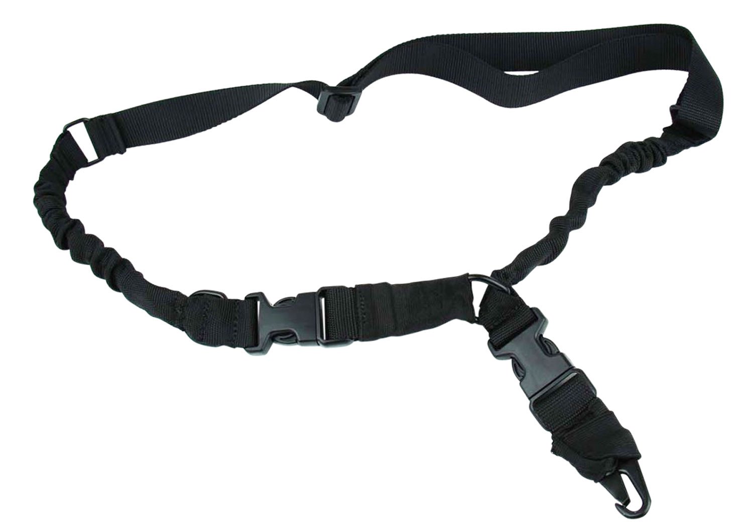 TacFire SL003B 2 to 1 Point Adjustable Bungee Sling 30"-40" Black Nylon - TacFire