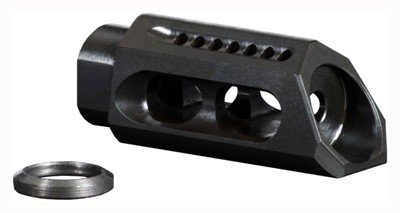 Yankee Hill YHM-85-MB-A Slant AR-15 Muzzle Brake 9mm 1/2"x36 Steel Black - Yankee Hill Machine Co. - 9mm