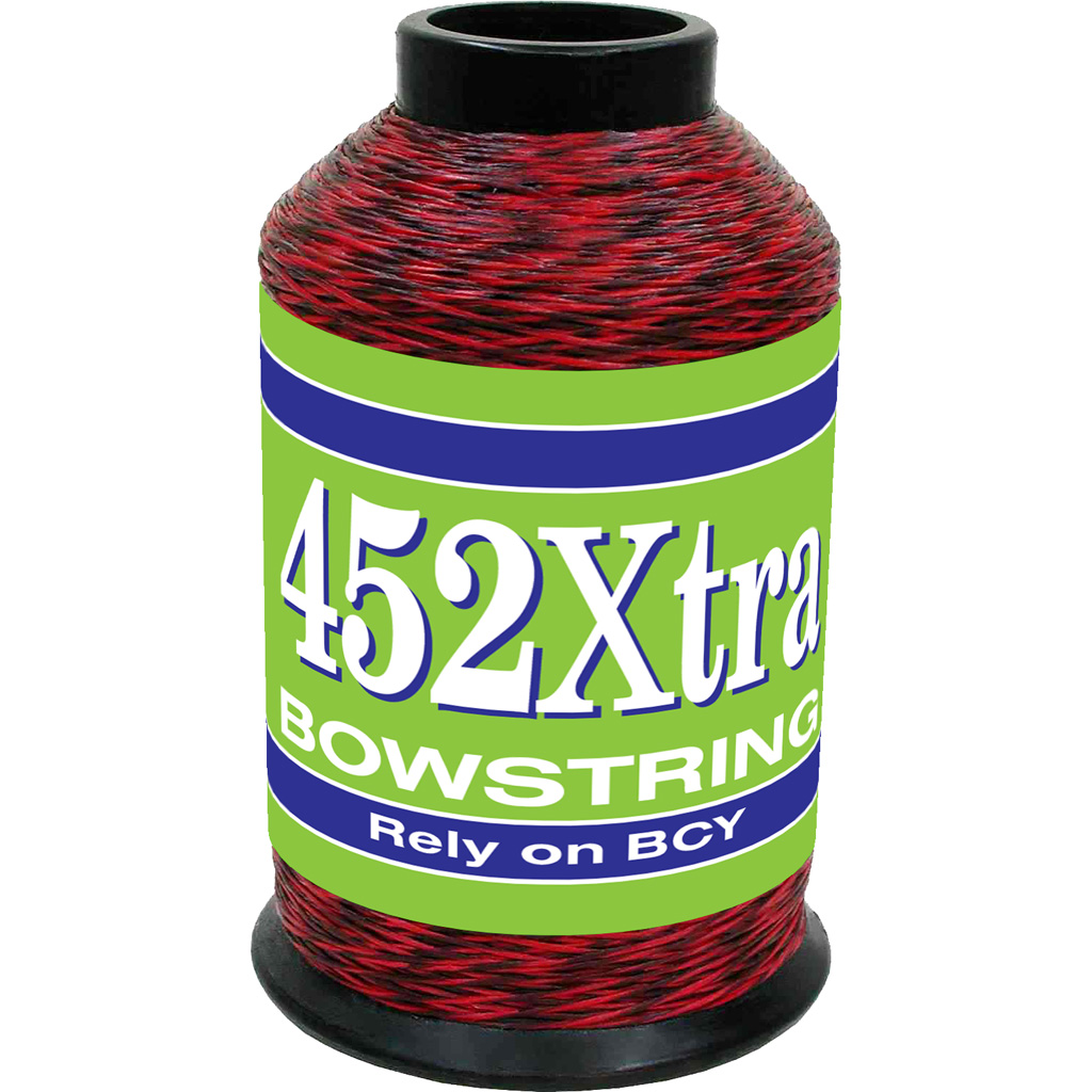 BCY 452Xtra Bowstring Material Red/Black 1/4 lb 67% Dyneema 33% Vectran - BCY