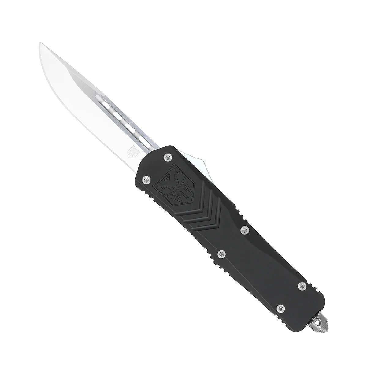 CobraTec CTKLBLKFS-X Large Black Drop Point Dual Action Knife