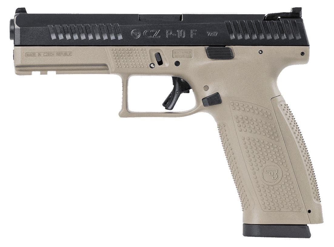 CZ P-10 F Pistol 9 mm 4.5 in. FDE/Nitride 10+1 rd. Fixed Sights