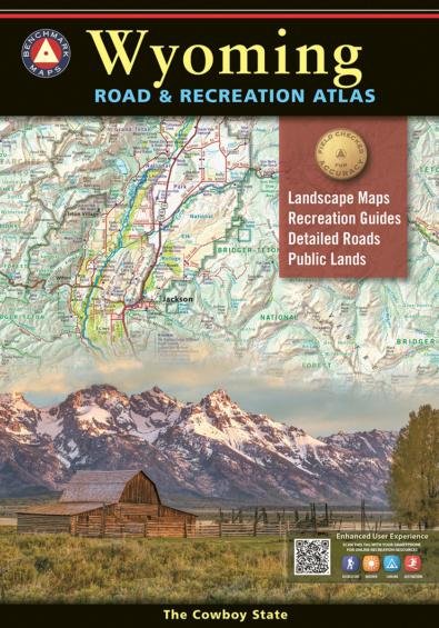 BENCHMARK WY-ATLAS Wyoming Road & Recreation Atlas 96 pg 16 x 11 In