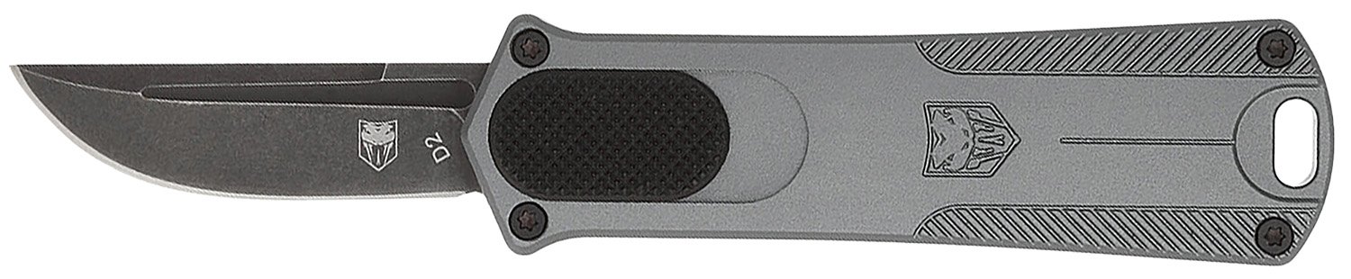 CobraTec California 952 Grey OTF 1.75" D2 Steel Drop Point Blade - CobraTec Knives