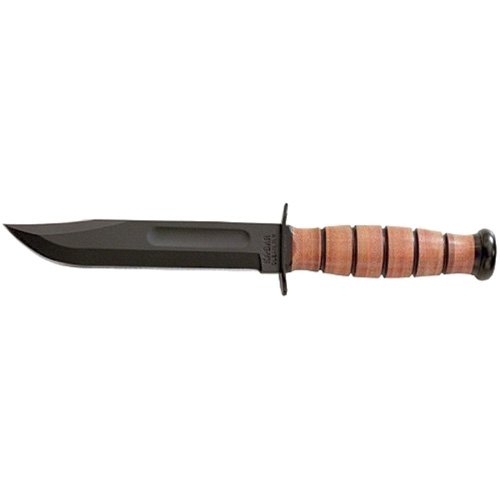 Buy Ka-Bar 1250 Short USMC 5.25" Fixed Clip Point Plain Black 1095 Cro-Van online