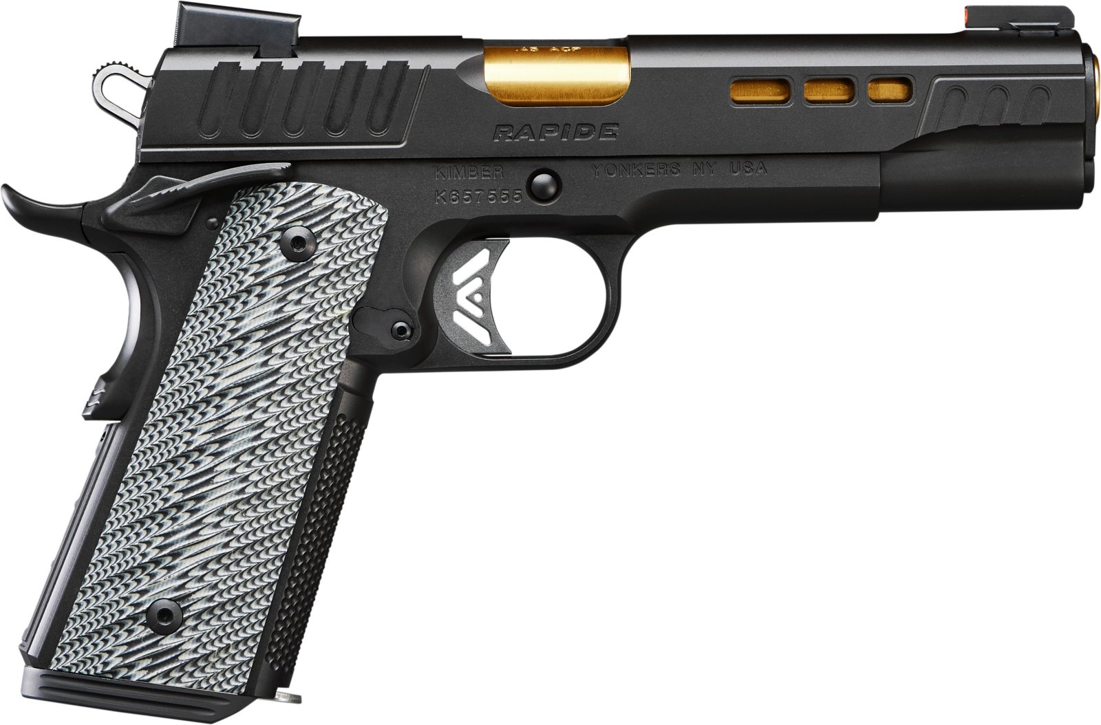 Kimber Mfg.inc 3000384 Rapide 10mm 8+1 5" Gold TiN Steel Barrel... - Kimber Manufacturing, Inc. - 10mm