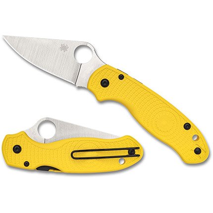 Spyderco C223PYL Para 3 Salt Yellow Lightweight CPM MagnaCut Knife - Spyderco