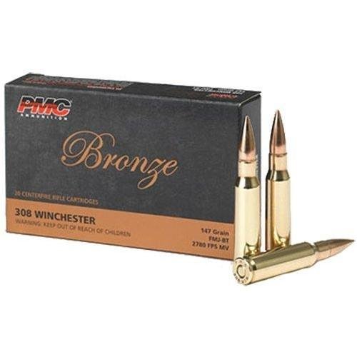 Buy PMC Bronze .308 Win 147gr Full Metal Jacket Boat Tail Ammo 20 Per Box online