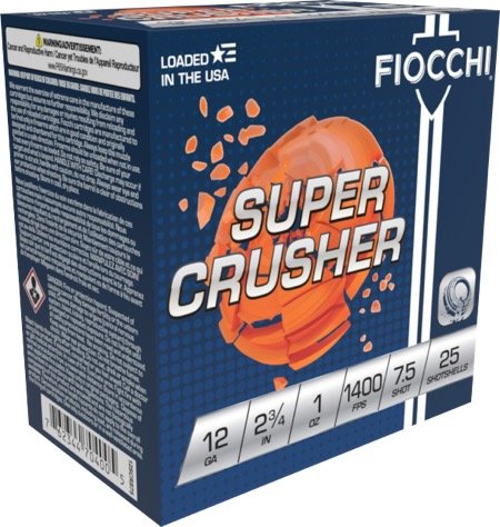 Fiocchi Exacta Target Super Crusher 12 Gauge 2.75 in 1 1/8 oz 7.5 Shot