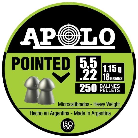 Hatsan Apolo Pointed Air Rifle Pellets 22 Cal 18 gr 250/ct - Hatsan - .22