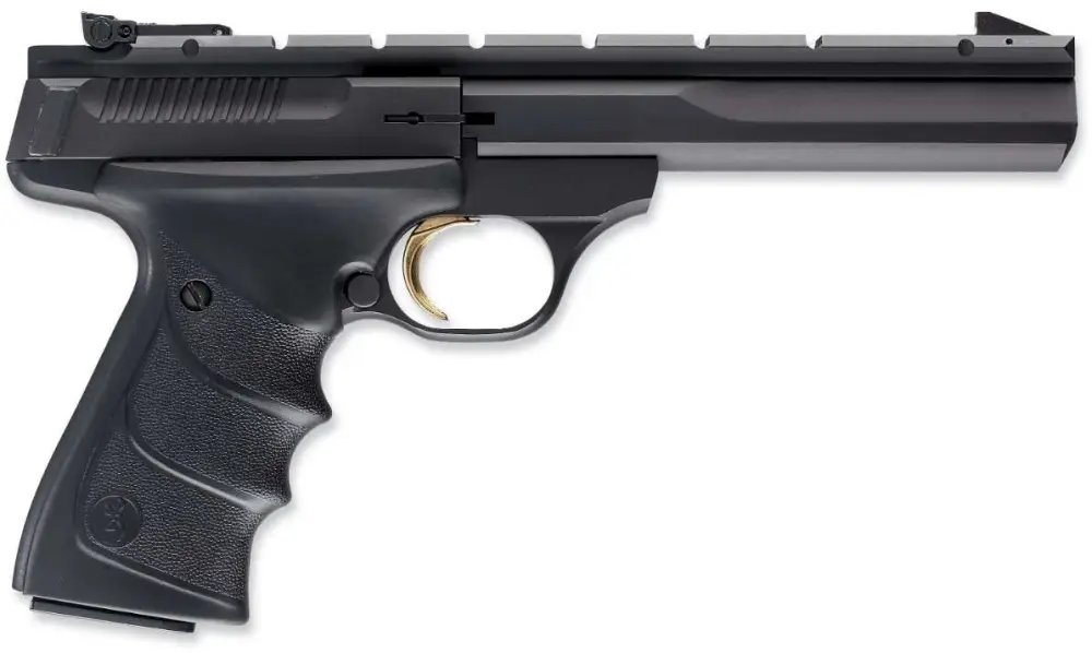 Browning Buck Mark Contour *CA Compliant 22 LR 10+1 5.50" Contoured Barrel Matte Black Optic Ready/Serrated Steel Slide, Matte Blued Aluminum Frame Black Overmolded Grips - Browning - 22 LR