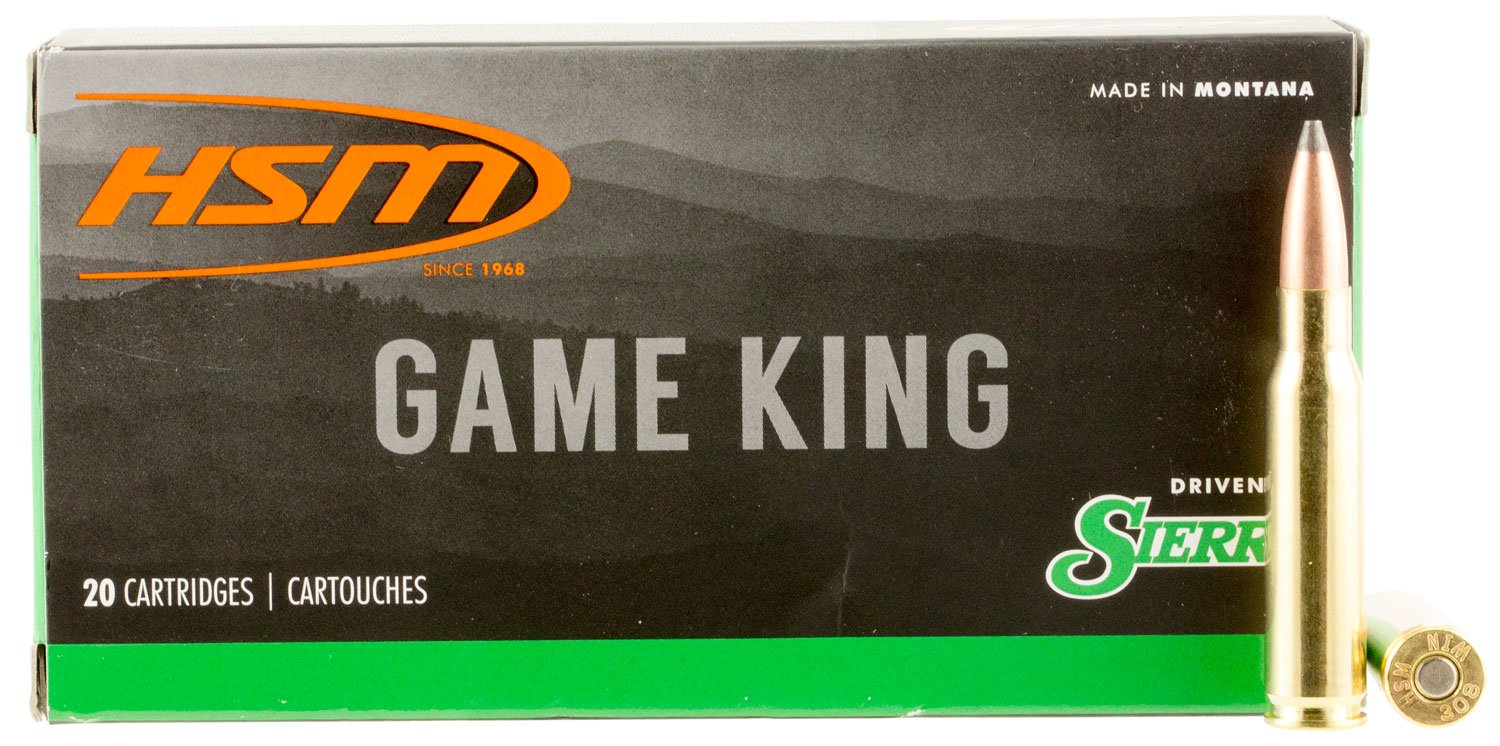HSM Game King .308 Win Ammo 165 gr Sierra SBT