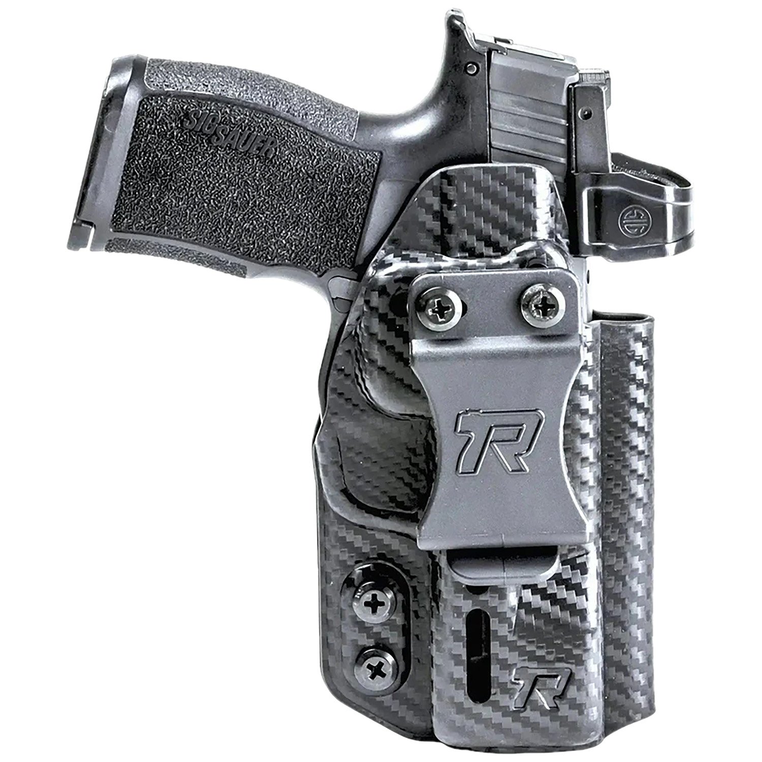 Rounded Gear RGDRUIDSFAHELLCATPROCF Druid IWB/OWB Black Carbon Fiber Kydex Fits Springfield Hellcat Pro Ambidextrous - ROUNDED - BLACK CARBON FIBER