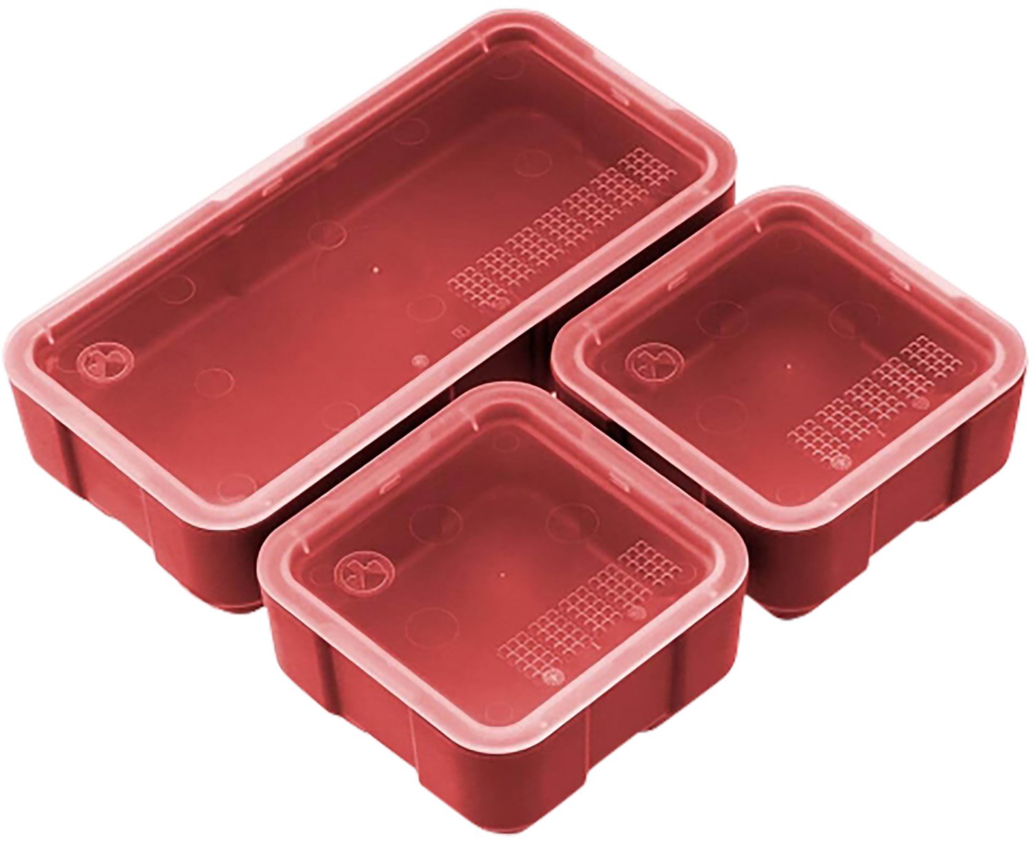 Magpul MAG1389RED DAKA Storage Bin Red Polymer with Transparent Lid - Magpul Industries - DAKA