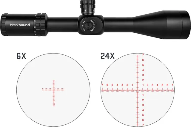 Blackhound Optics Genesis 6-24X50 FFP 30mm Illuminated ALPHA Matte Black - View 2