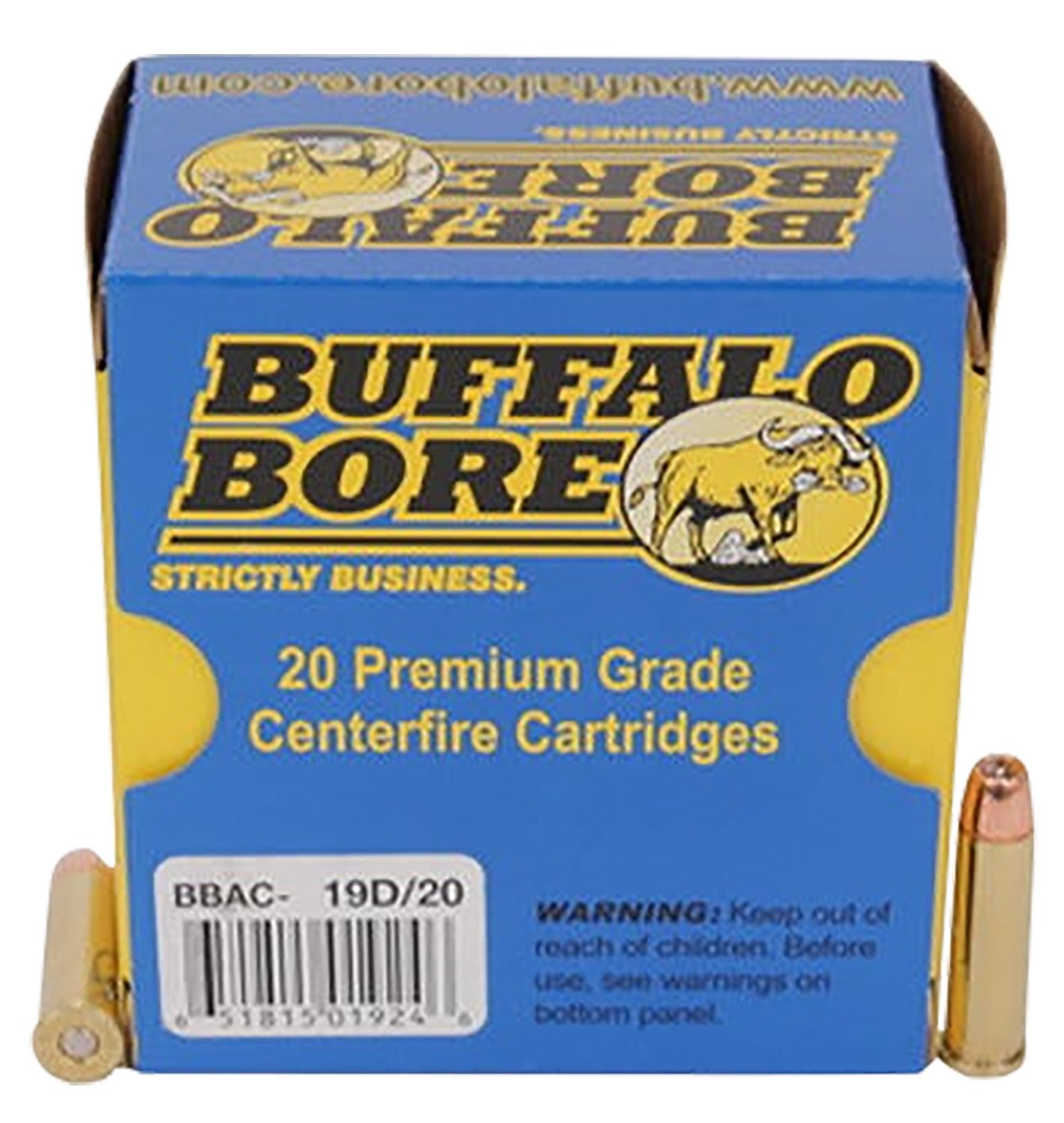 Buffalo Bore 19D20 .357 Mag 125gr JHP Ammo 20 Rounds 1700fps - BBA - JACKETED HOLLOW POINT