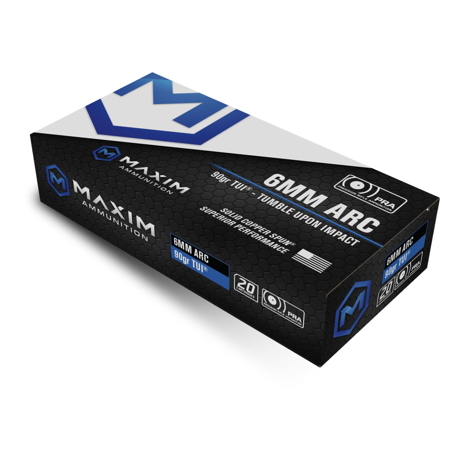 Maxim Precision Rifle Ammunition 6MM ARC 90 Grain Match - Maxim Defense - 6MM ARC