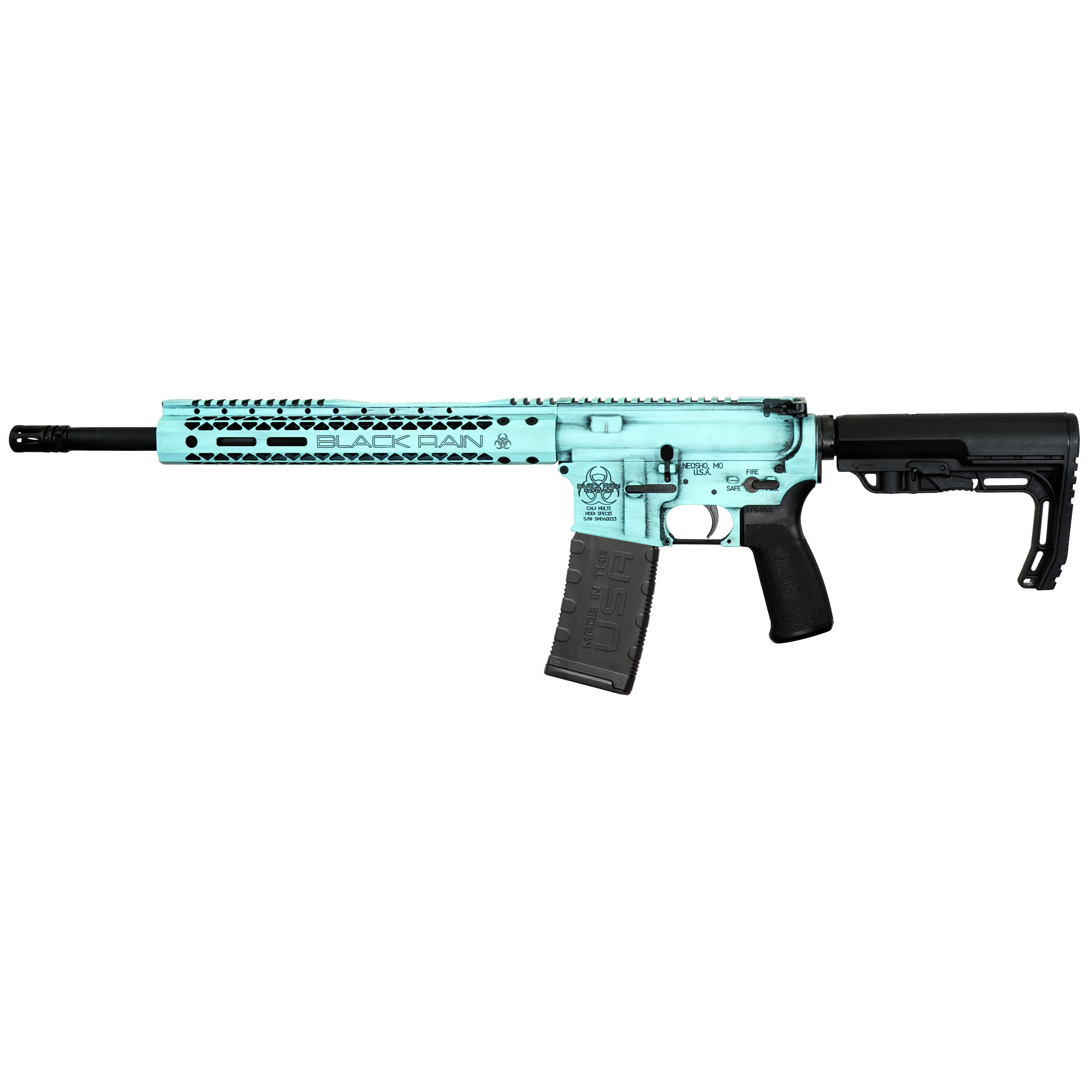 Black Rain Ordnance Spec+ Fusion Rifle 5.56 16 in. Tiffany Blue Battlewo...