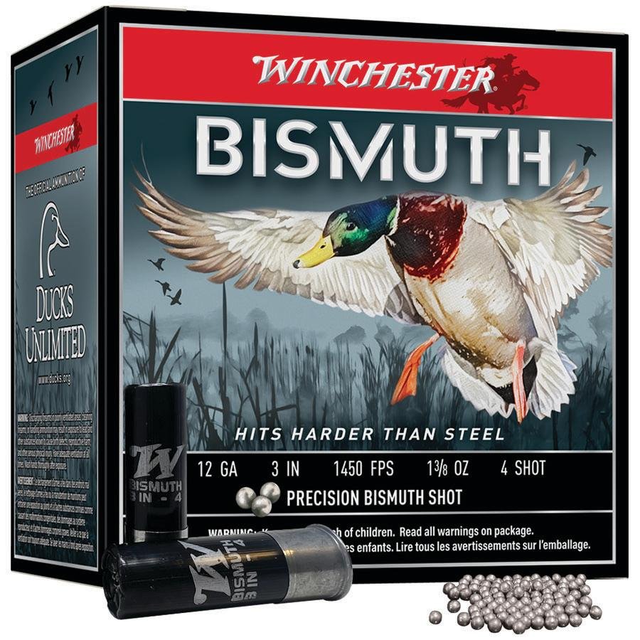 Winchester SWB1234 12 Gauge 3 in Bismuth #4 1 3/8 oz 25 Rounds - Winchester - 12 GAUGE
