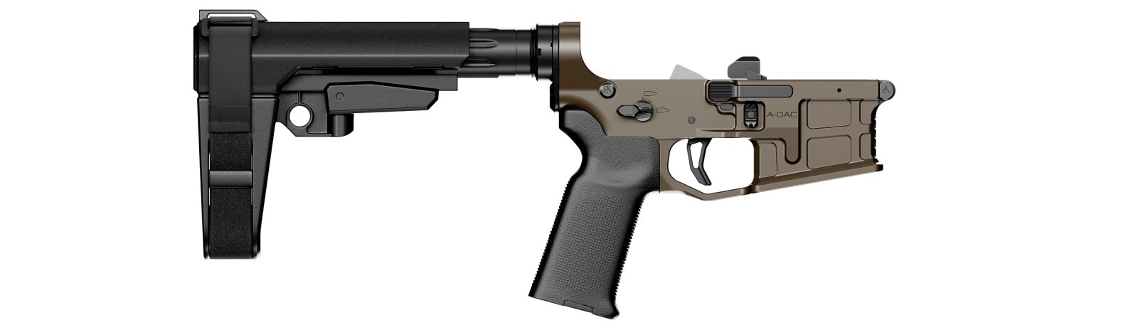 RADIAN MODEL 1 - COMPLETE LOWER RECEIVER - A-DAC 15 - PISTOL CBX TRIGGER RADIAN BROWN